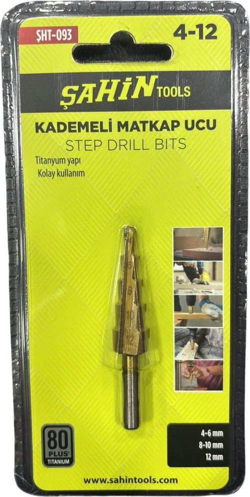 Hss Kademeli Matkap Ucu Sac Delgisi 4-12 Mm