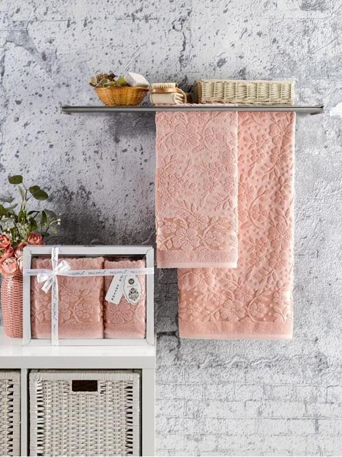 Annem Livya Hediye Ve Çeyizlik Trend Cotton 2'Li El,Banyo Havlu Set(50X90 1Adet,70X140 1Adet)Kutulu