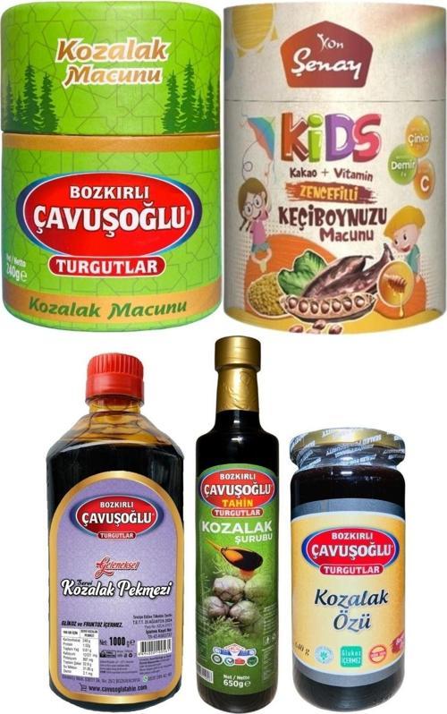Mega Kozalak Seti Kozalak Macunu Keçiboynuzu Macunu Kozalak Özü Kozalak Şurubu Kozalak Pekmezi