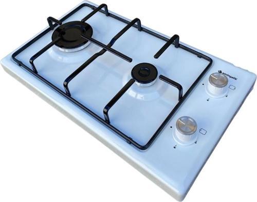 41121 Set Üstü Domino Çakmaksız 2 Gözlü Doğalgazlı Ocak