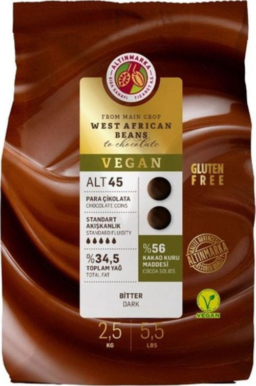 Bitter Vegan Mini Para Çikolata 2,5 Kg