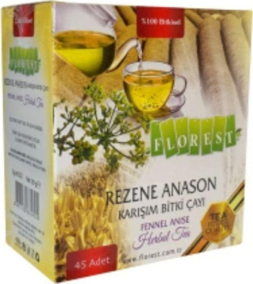 Rezene & Anason Karışım Bitki Çayı-Süzen Poşet 45 Adet