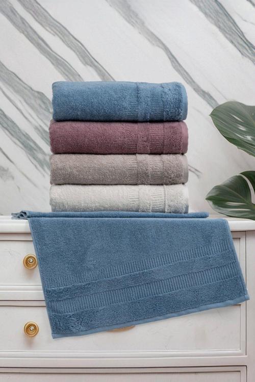 (4.Lü Kutulu Set) %100 Coton Yeni Sezon 50X90Cm.  Lüks El  Ve Yüz Havlu Seti