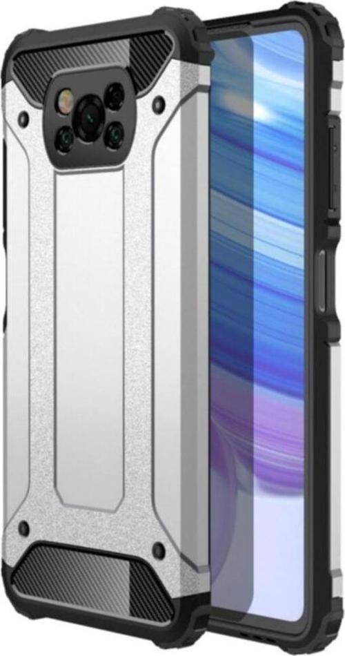Xiaomi Poco X3 Pro Kapak Çift Katmanlı Zırh Tank Kılıf - Gri