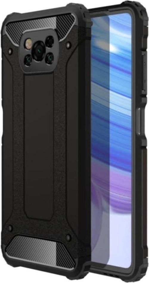 Xiaomi Poco X3 Pro Kapak Çift Katmanlı Zırh Tank Kılıf - Siyah
