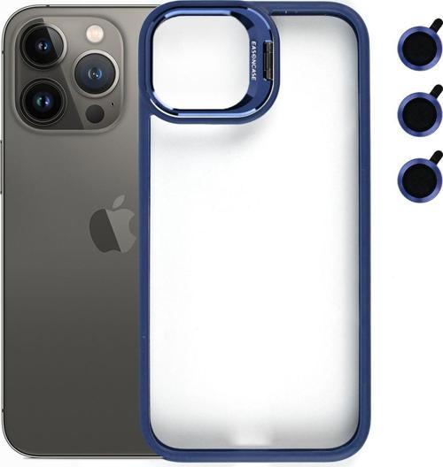 İphone 14 Pro Max Kılıf Kamera Standlı +Lens Koruyuculu Kapak