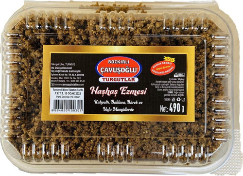 Haşhaş Ezmesi 490G (Diri Çekim- Pasta, Börek, Kek)