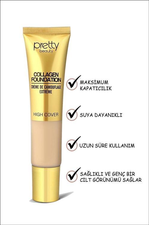 High Cover Yüksek Kapatıcı Etkili Collagen Fondöten No:3