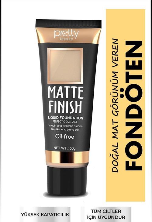 Matte Finish Yüksek Kapatıcı Etkili Fondöten No:2