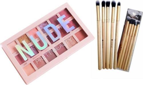 New Nude 18'Li Göz Farı + 5'Li Far Fırça Seti 8357729341125