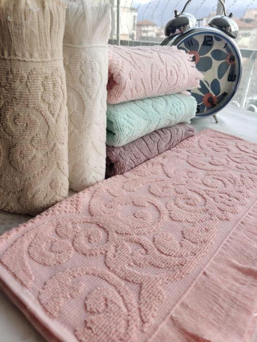 Annem Çeyizlik 50X90 Cm. Bukle Jakarlı Saçaklı El&Yüz 6'Lı Lüks Havlu Seti