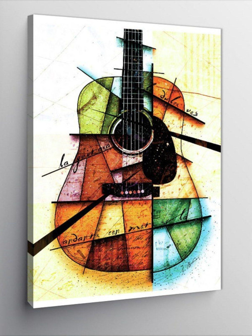 Kanvas Tablo Akustik Gitar