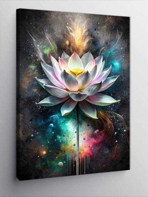 Kanvas Tablo Beyaz Lotus Çiçeği