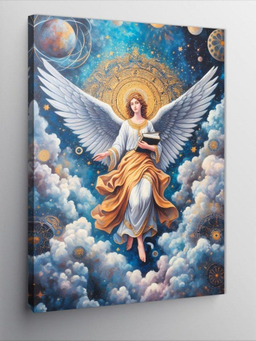 Kanvas Tablo Beyaz Kanatlı Melek