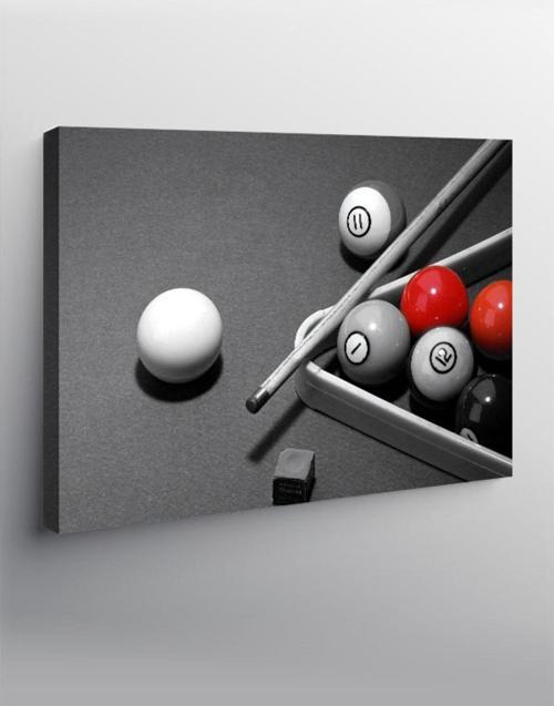 Kanvas Tablo Bilardo Temalı