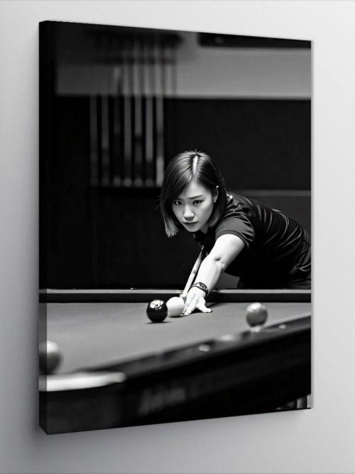 Kanvas Tablo Bilardo Oynayan Kız