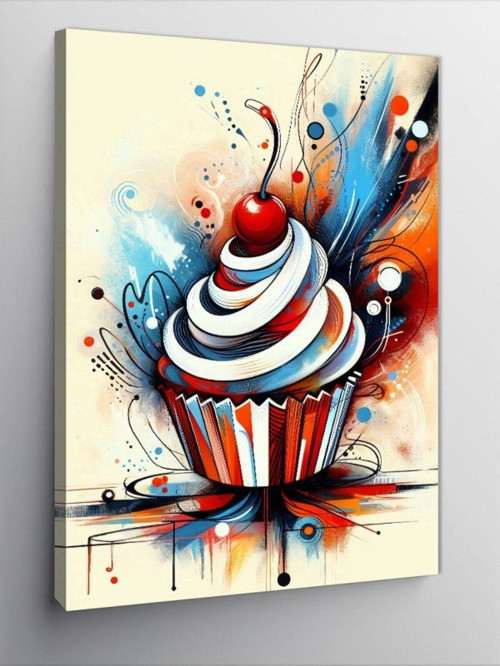 Kanvas Tablo Cupcake