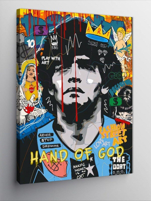 Kanvas Tablo Diego Maradona Ve Tanrının Eli