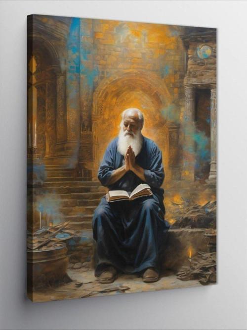 Kanvas Tablo Dua Eden Yaşlı Adam