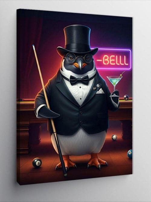 Kanvas Tablo Fraklı Penguen