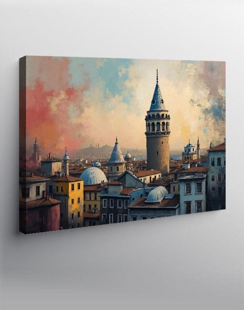 Kanvas Tablo Galata Manzarası