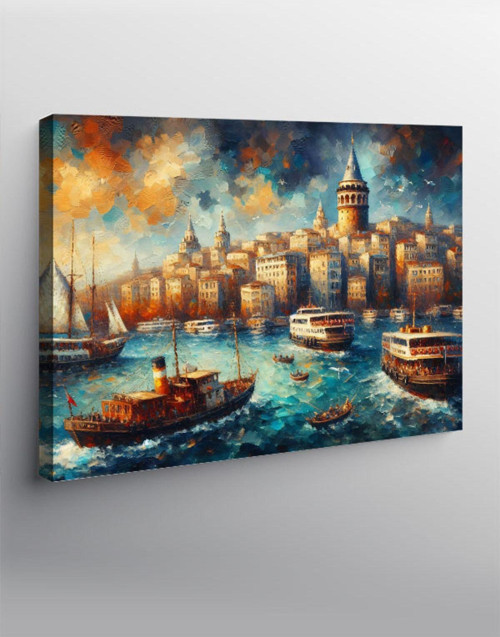 Kanvas Tablo Galata Manzarası