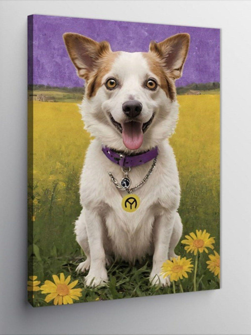 Kanvas Tablo Gülen Köpek