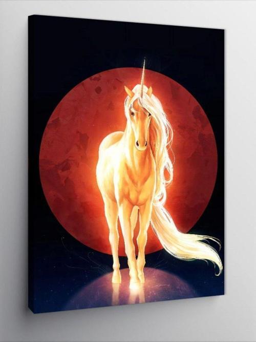 Kanvas Tablo Güneş Ve Unicorn