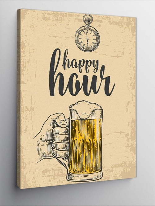 Kanvas Tablo Happy Hour Bira