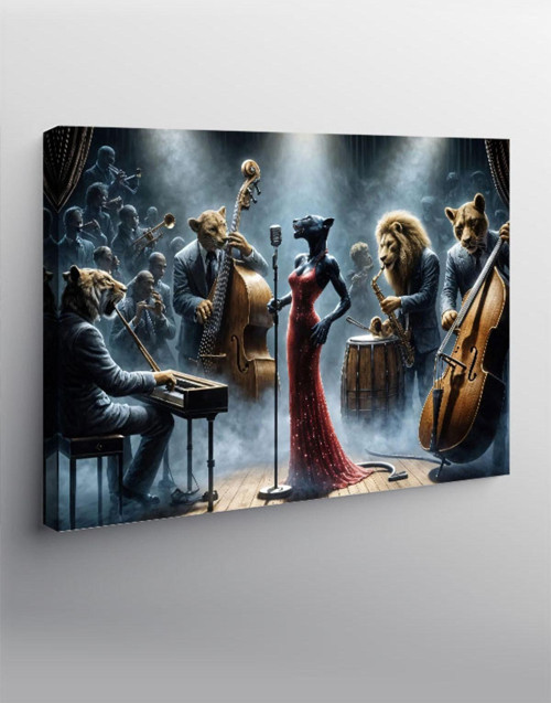Kanvas Tablo Hayvanlar Orkestra Provası