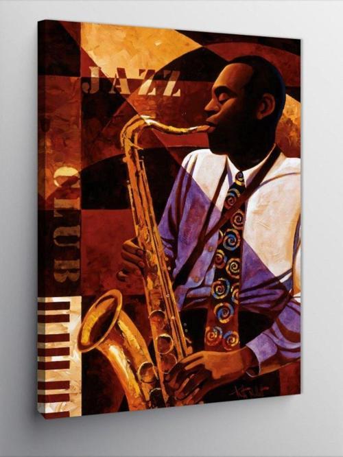 Kanvas Tablo Jazz Temalı