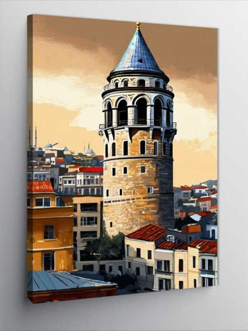 Kanvas Tablo İstanbul Galata Kulesi Temalı