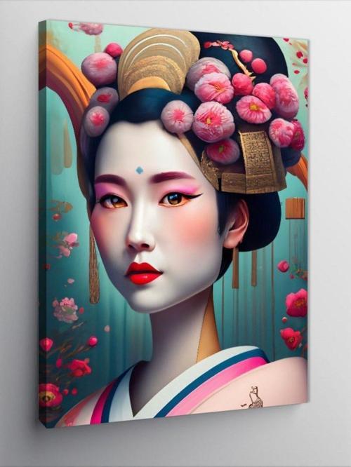 Kanvas Tablo Japon Kadın