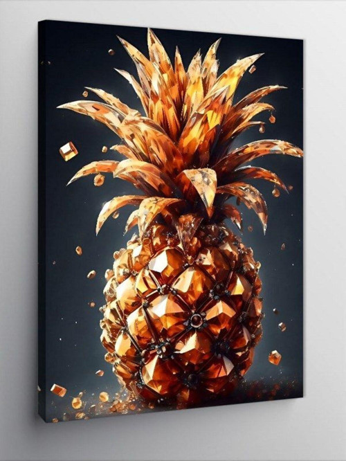 Kanvas Tablo Kristal Ananas