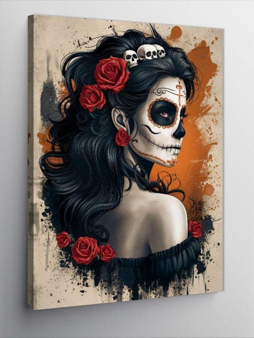 Kanvas Tablo La Catrina Portresi