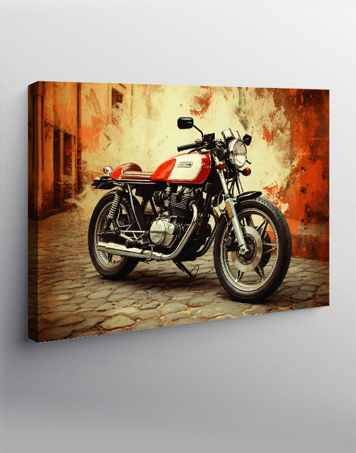 Kanvas Tablo Klasik Motosiklet