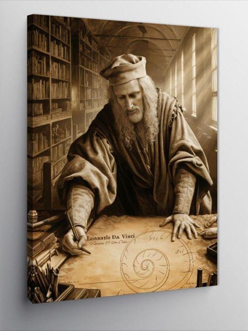 Kanvas Tablo Leonardo Da Vinci Eskiz Çalışması
