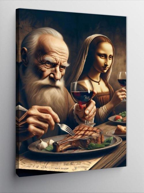 Kanvas Tablo Leonardo Ve Mona Lisa