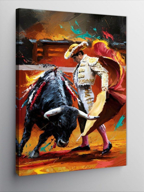 Kanvas Tablo Matador Ve Boğa
