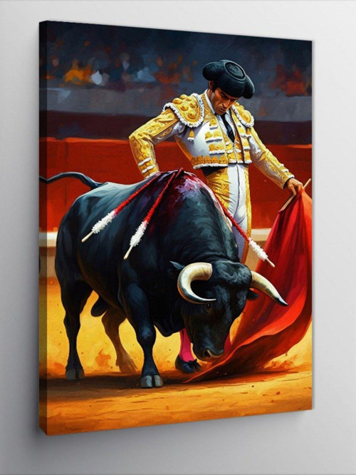 Kanvas Tablo Matador Ve Boğa