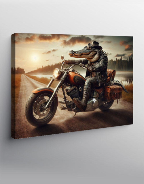 Kanvas Tablo Motosikletli Sürücü
