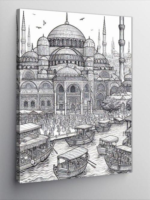 Kanvas Tablo Minyatür Cami