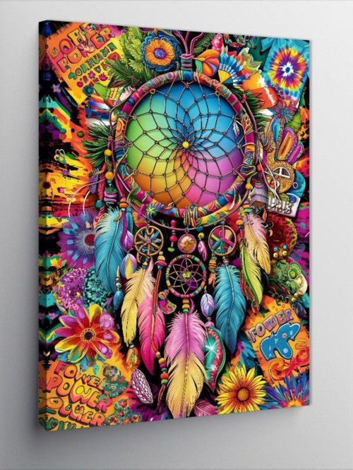 Kanvas Tablo Renkli Düş Kapanı Dreamcatcher
