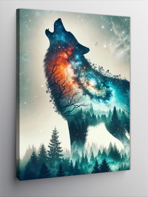 Kanvas Tablo Renkli Kurt Portresi