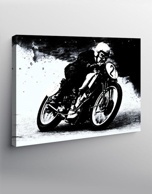 Kanvas Tablo Retro Motor Yarışı