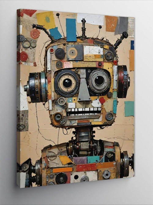 Kanvas Tablo Retro Robot