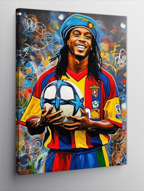 Kanvas Tablo Ronaldinho Futbolcu