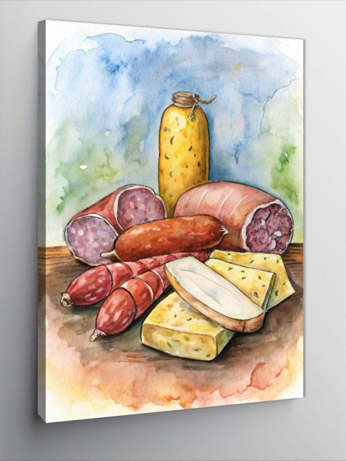 Kanvas Tablo Şarküteri Temalı