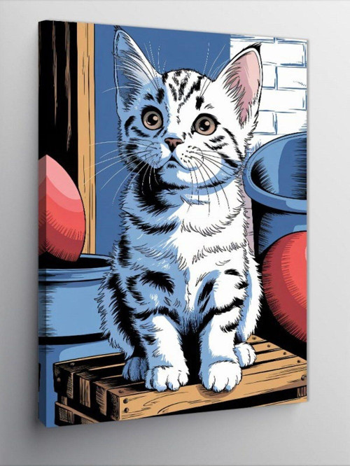 Kanvas Tablo Sevimli Kedi
