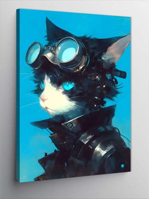 Kanvas Tablo Savaşçı Kedi